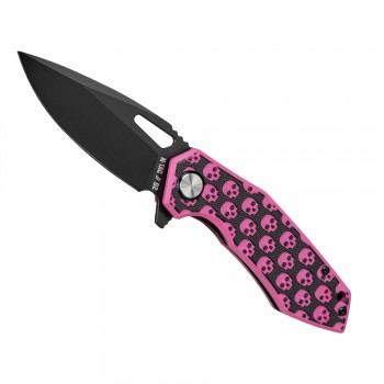 M-TAC Folding Knife Skull Black/Pink 